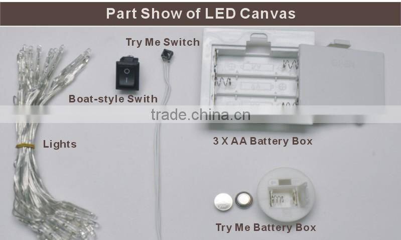 Hot sale Halloween led canvas wall art christmas