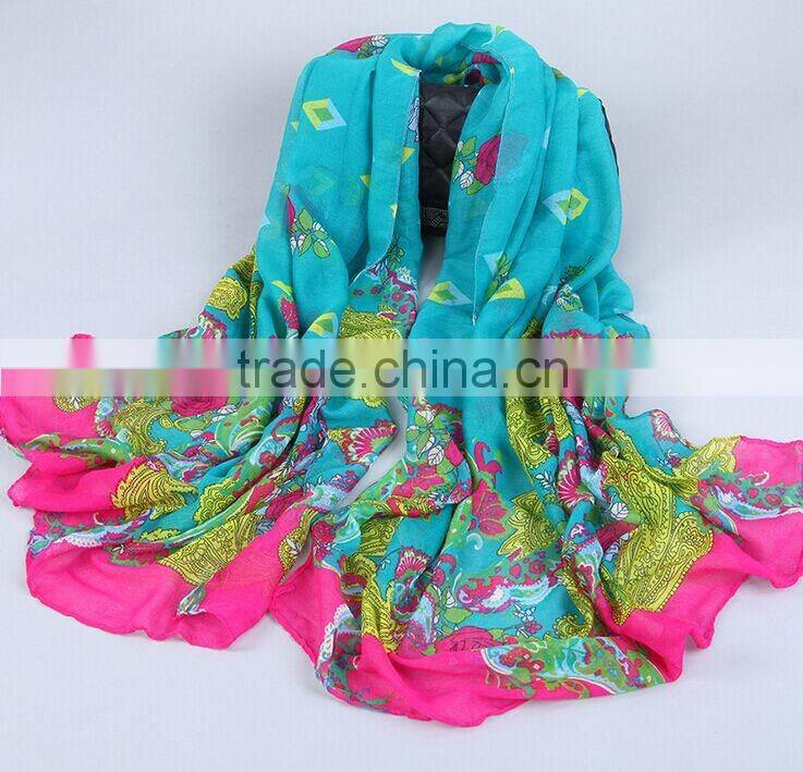 Women Voile Scarf Chiffon Neck Wrap Shawl Stole Scarves Spring