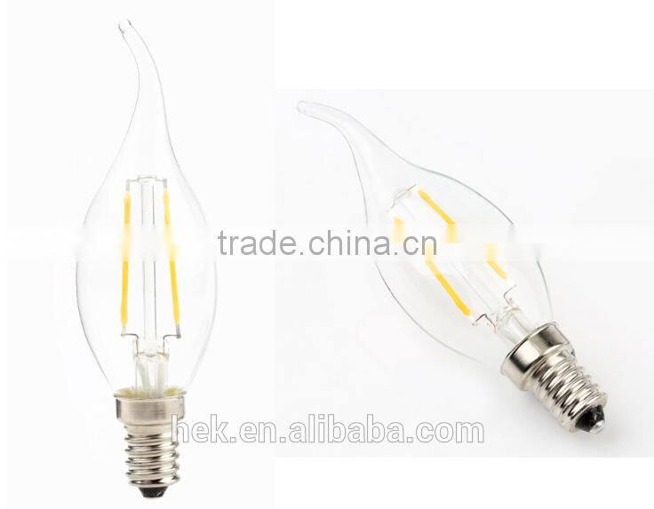 250lm led fialment bulb with tail candle lamp