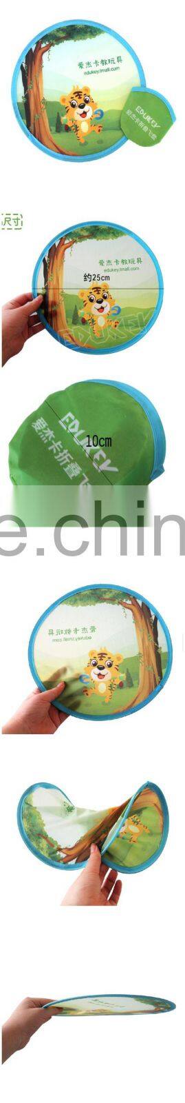 china supplier 25cm 190T customized logo foldable frisbee fan for dogs