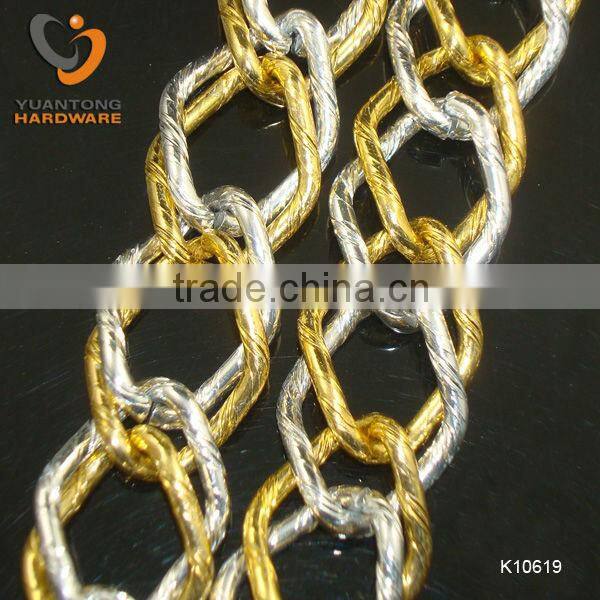 4mm Thickness big curb chain yellow color 31.1*24.8mm