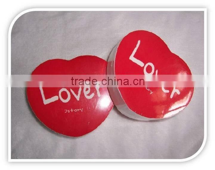 Heart shape compressed magic towel with customer pattern