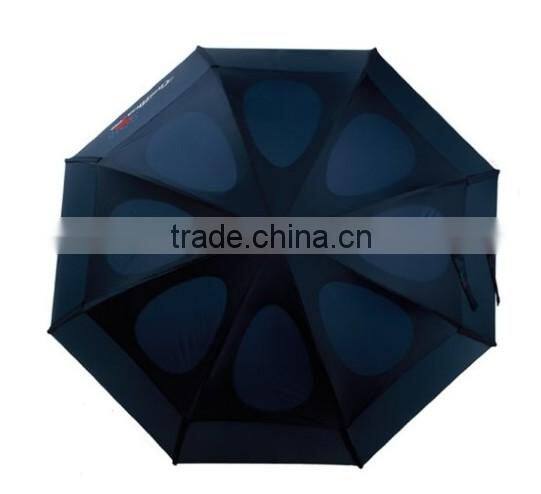Navy blue 30 inch clubs brand OEM fiberglass manual golf umbrella