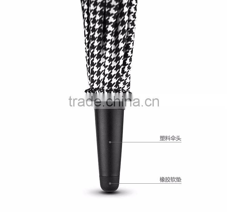 23" automatic walking stick straight business rain umbrella