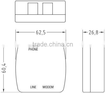ADSL2+ over POTS/ZR1/4KHZ CPE Splitter