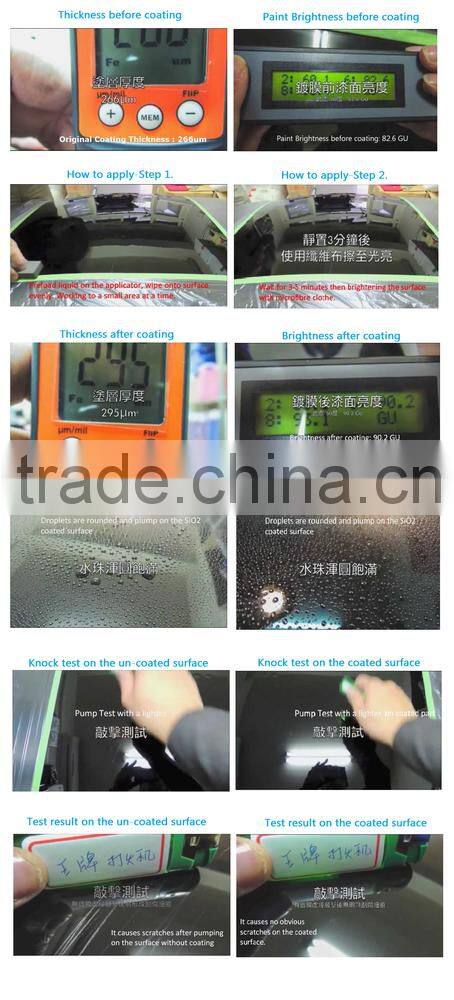 3~4H Nano silica Nano ceramic car paint hydrophbic Coating