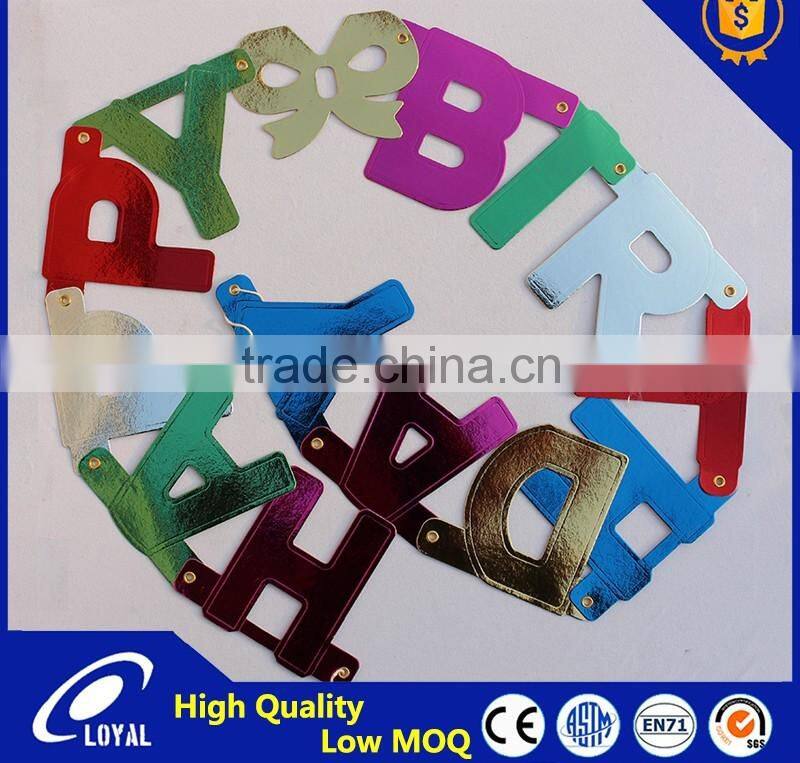 Party paper "happy birthday" Hanging Banner