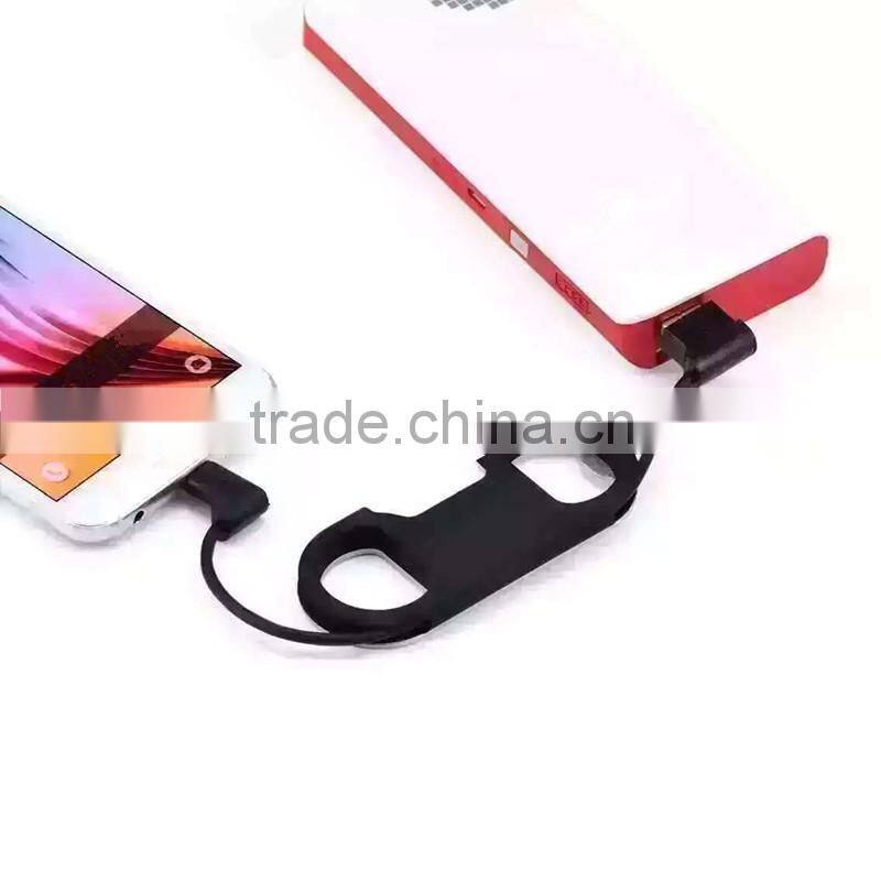 For Android Type Portable Metal Keychain USB Data Charge Sync Cable Support Bottle Opener For Samsung Fou xiaomi For Sony