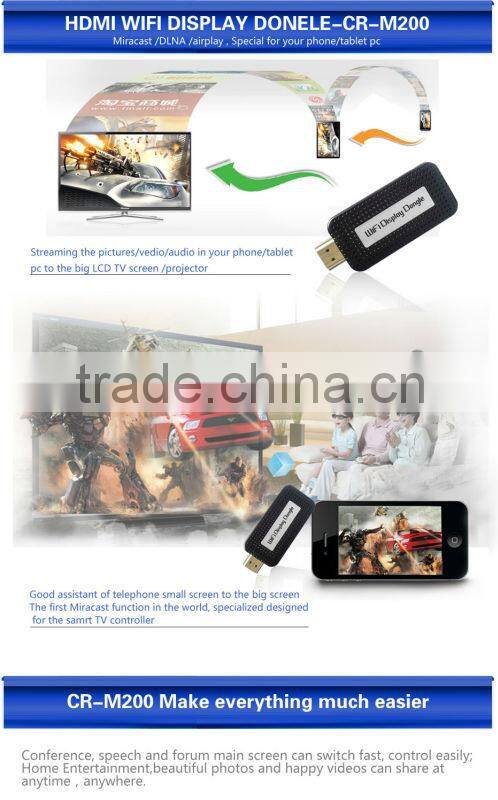 Christmas tv box android CR-M200 Miracast Wifi Disply Dongle Chromecast linux Dongle Mali 400 HDD player