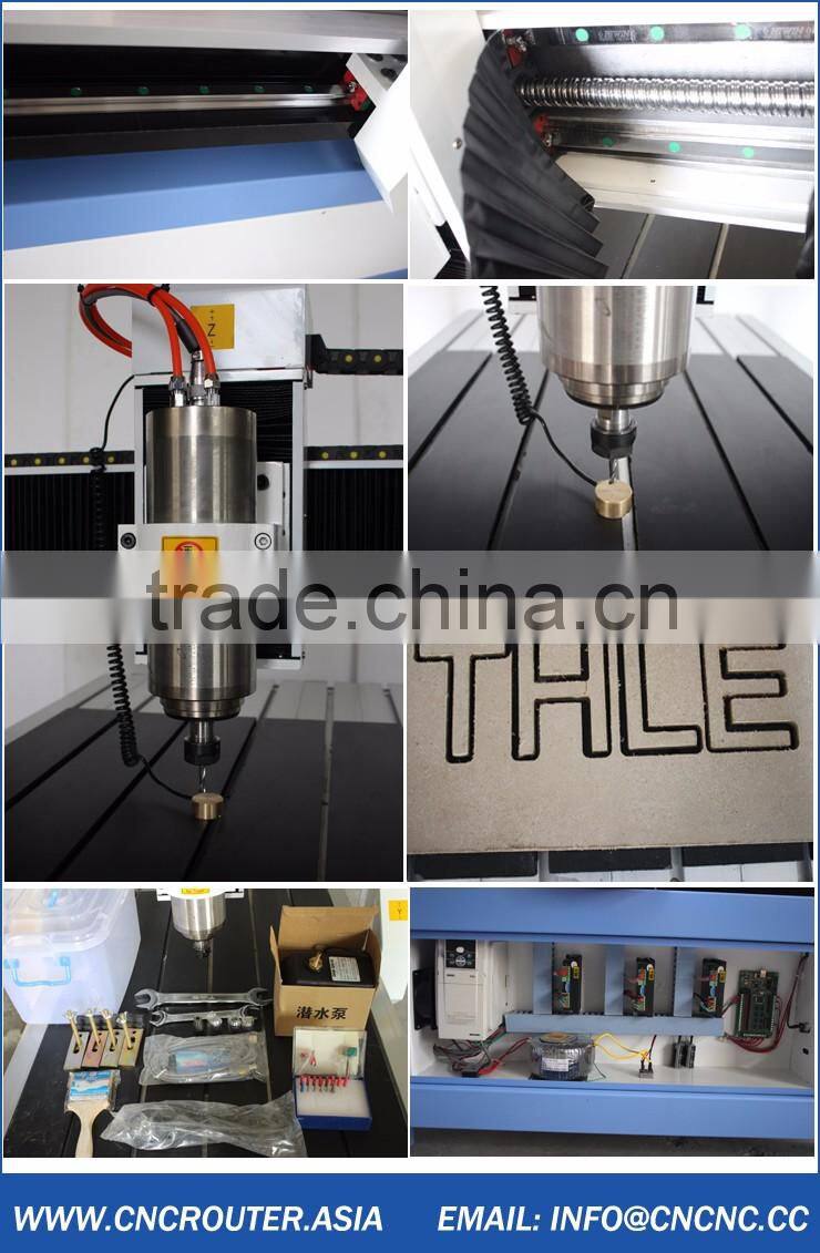Desktop 3D CNC Wood Router Machine 6090 With Mach3 Control Auto Tool Calibration ZK6090-3200W CE Certification