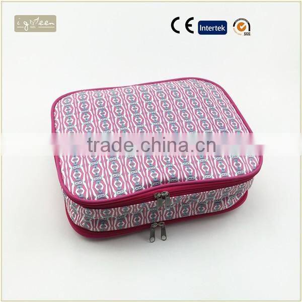 Dual zipper water proof washing bag travel