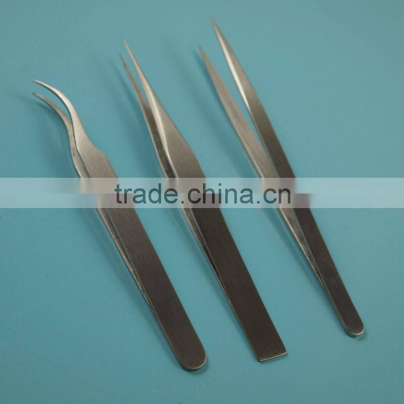 MJ-116 8.9cm Stainless steel tweezers with led