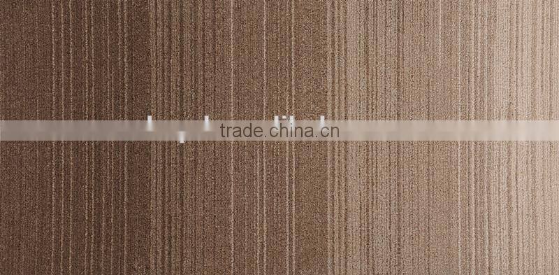 Jacquard technics and loop pile pattern pvc carpet tiles with high quality