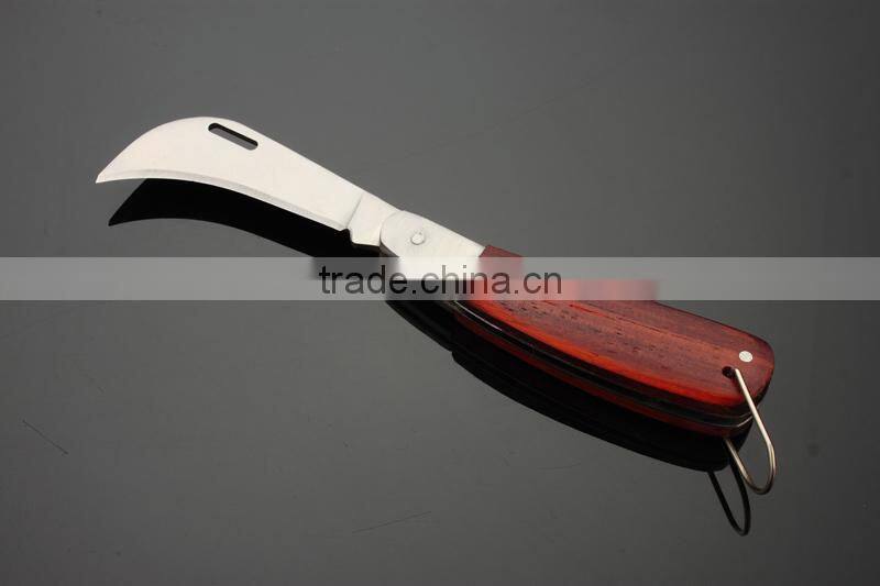 Electrician's Knife with Wooden Handle or Plastic Handle