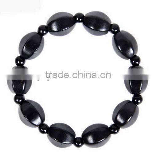 Natural black bian stone bangle