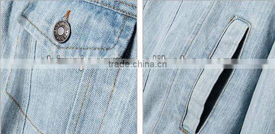 Fashion denim jacket for men oem high quality men's jeans cotton jacket plain denim jacket (JXJ25858)