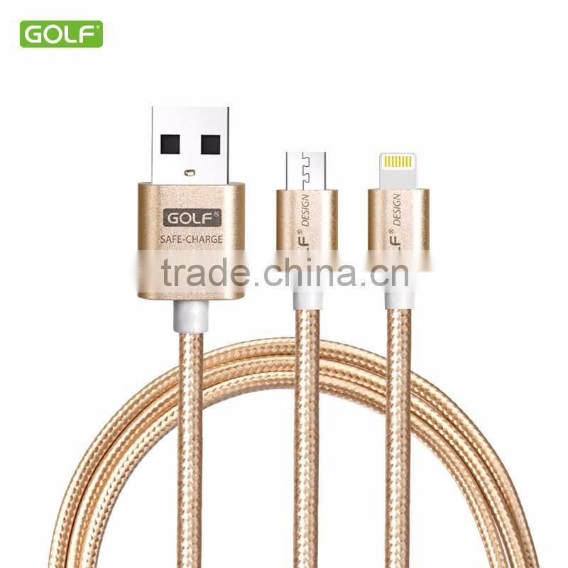 Stable quality usb cable multi charger metal cable 2 in 1 data cable