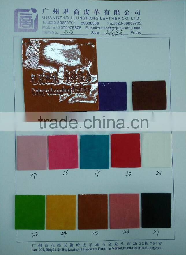 Shining PU leather for phone cases with best price made in China,special design