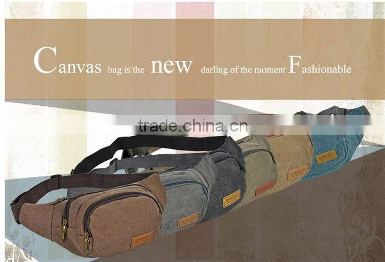 YA Casual Fashion Canvas Waist Packs, Sports Men Pouch Bag Money Belt, Pochete Fanny Pack Bolsa Cintura