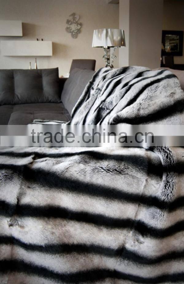 High Quality Luxurious Chinchilla Fur Rex Rabbit Fur Pelts for Coat