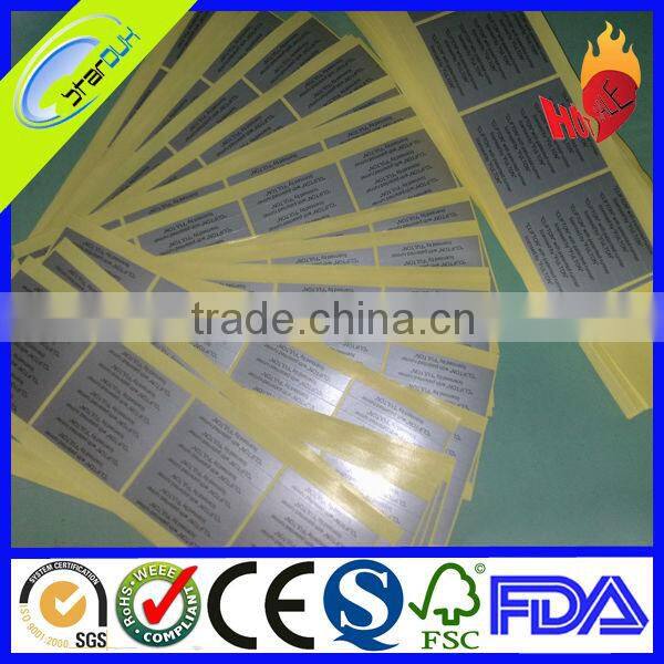 high quality customized self adhesive stickers with brand logo printing