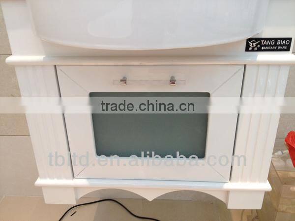 Modern furniture bathroom vanity,white small size bathroom cabinet made in China