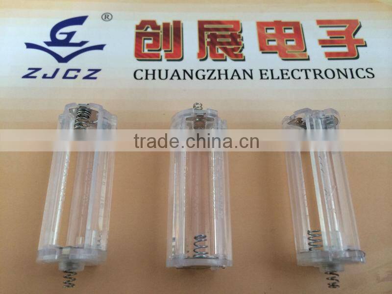 warm air blower switch/transparent color round battery holder for 3 AAA battery