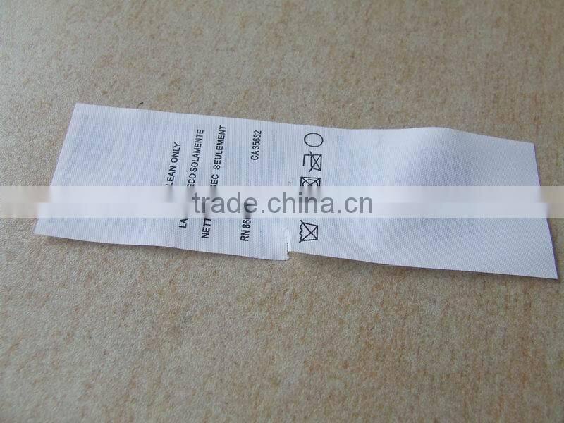 printing care label for garment