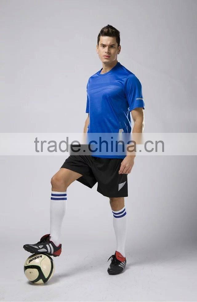 Daijun oem high quality breathable men cheap fluorescence polyester soccer uniforms set for adult