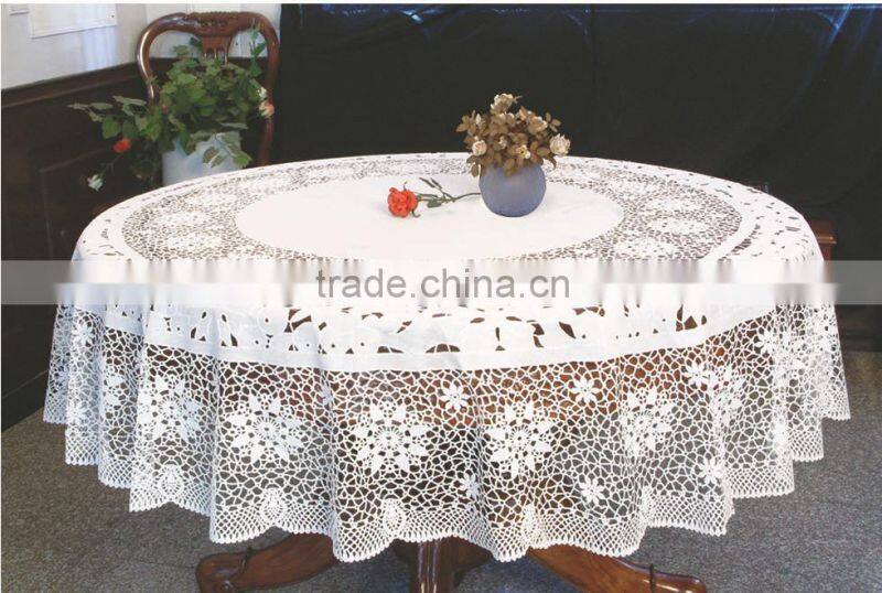 CROCHET VINYL TABLE CLOTH - ZT-306 RD182CM