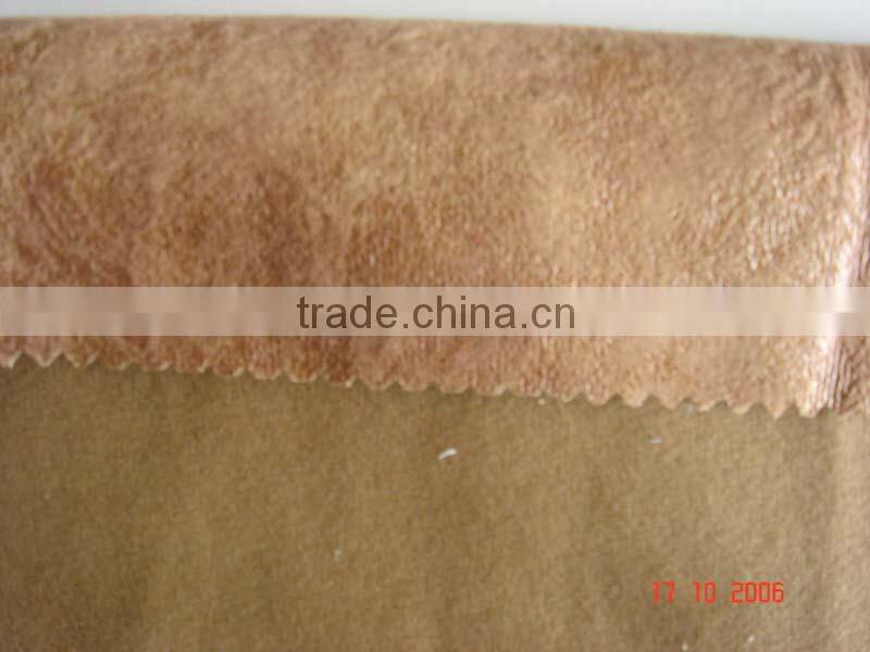 PU suede textile fabric bounded with alboa