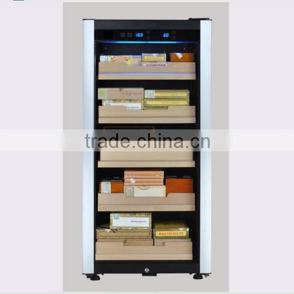 W-C7 Innovative Compressor Cigar Cooler, Wooden Cigar Cooler with Remote Control, Cigar Cooler Cabinet