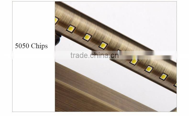 9W indoor Bronze wall sconce lighting LED Bathroom mirror light 100-240V AC waterproof lamp CE& Rohs