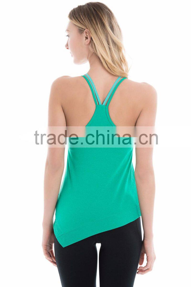 2016 New Arrival Women Fitness Activewear Custom Design Workout Singlet Dry Fit Vest Top