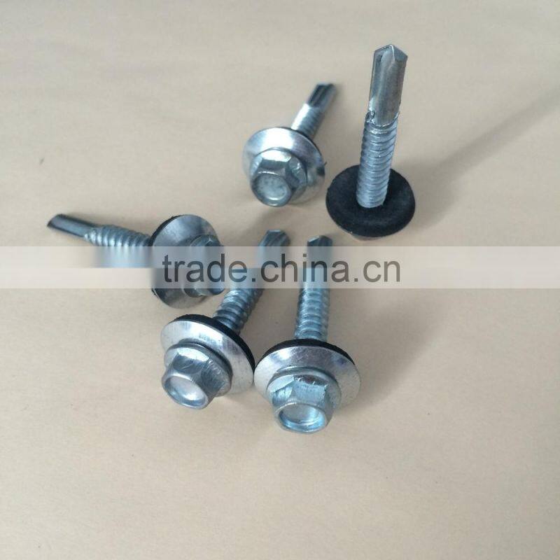 For special steel H-beam hexagonal extended self drilling screws