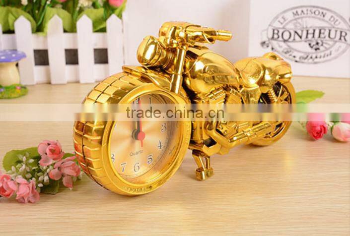 fashion home decor motorcycle table time alarm desk clock