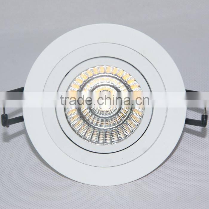 white color downlight led 10w Triac dimmable 7W 9W LED COB round downlight 230v