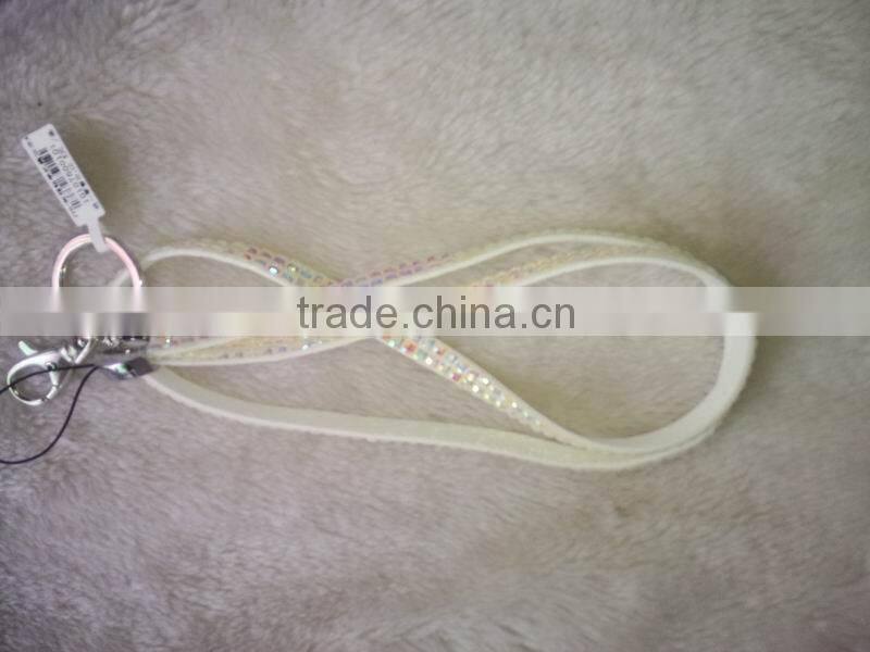 Fashion goody rhinestone crystal mobile phone strings with Tendrils buckle