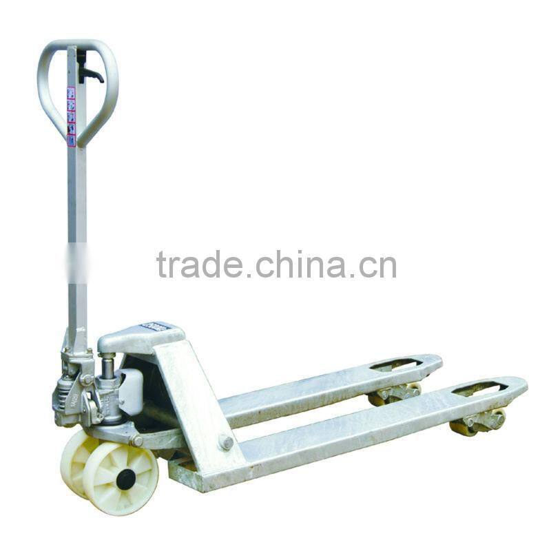 Galvanized Hand Pallet Truck for Corrosion Resistant Application