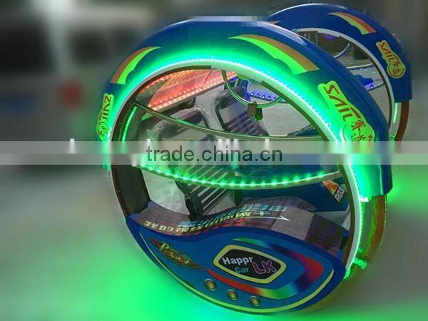 Factory direct sales rotating kid ride , outdoor amusment park equipment swing happy car with LED