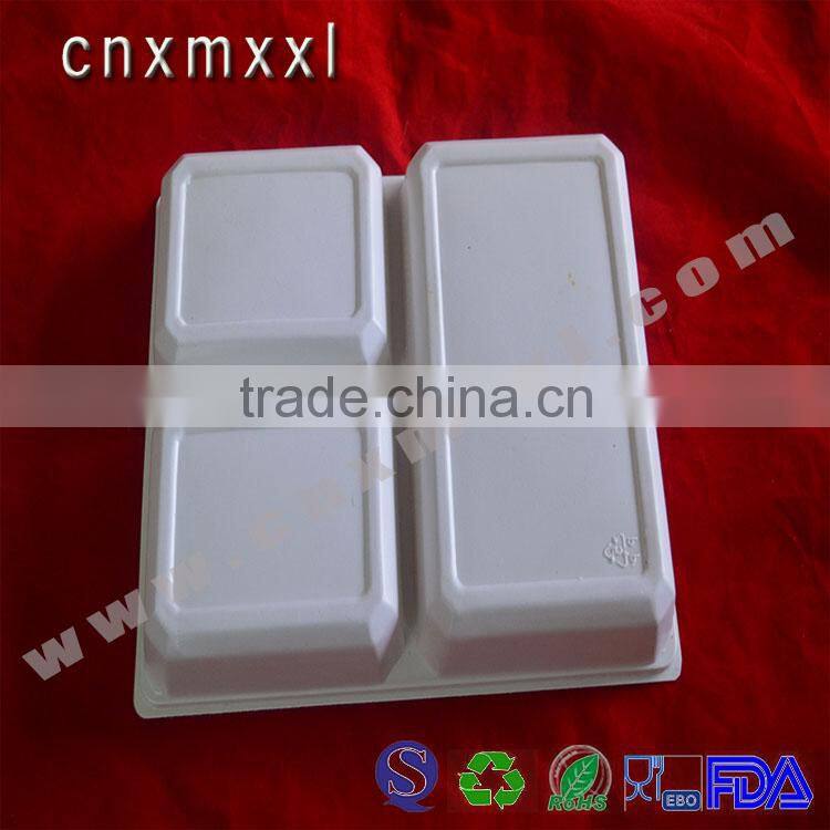 PP clean plastic snack tray for food with handle, disposable plastic disposable frozen