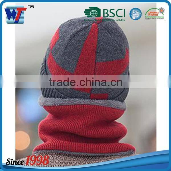 Neck warmer embroidery men dad cap knitted beanie hats