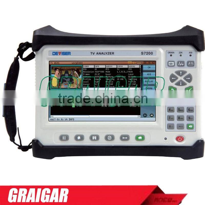 NEW S7200 Analog Digital Satellite TV Analyzer DVB-C/T/H/T2/S/S2