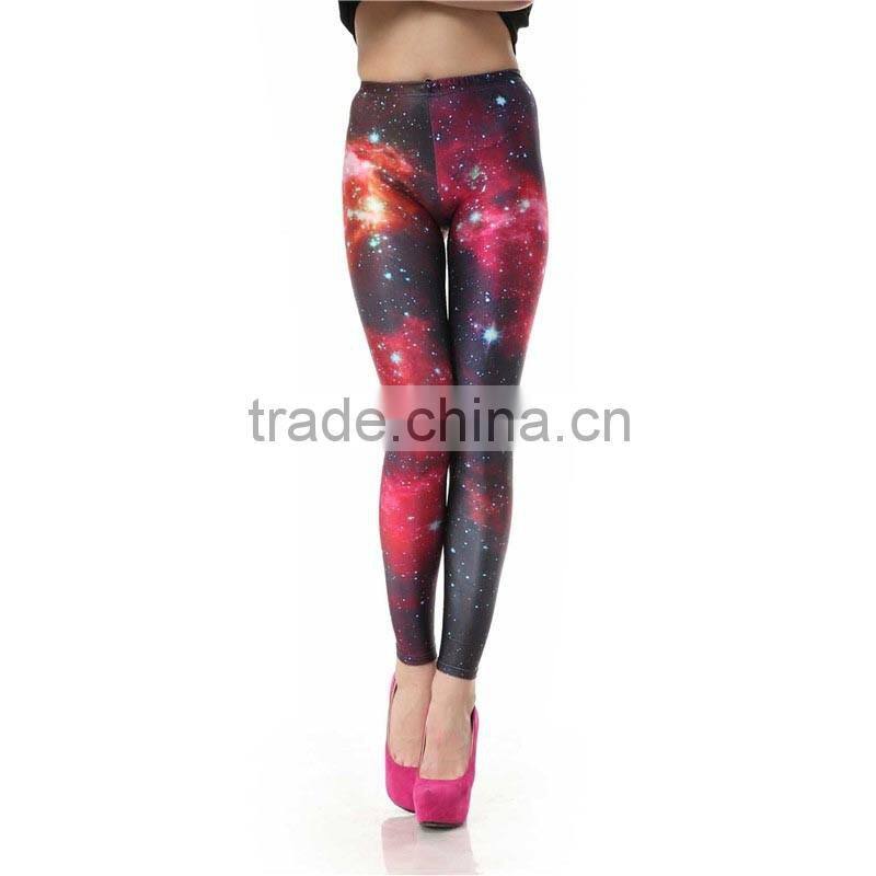 2016 New Design Leggins High Waist Print Galaxy Sport Leggings For Women