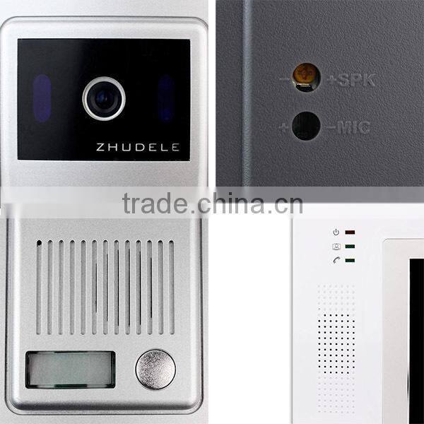 New Video DoorPhone 1 IN 1 Intercom System 7 Inch Screen Monitor Unlocking Hands-Free Intercommunication Night Vision Camera