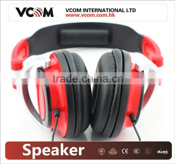 VCOM 2015 Foldable Stereo Headphone for DJ from China Factory