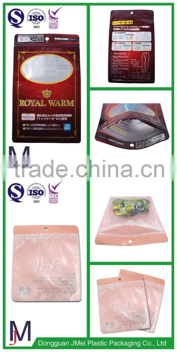 Alibaba China hot plastic heat seal bag with zipper/three sides zip lock sealed pouch