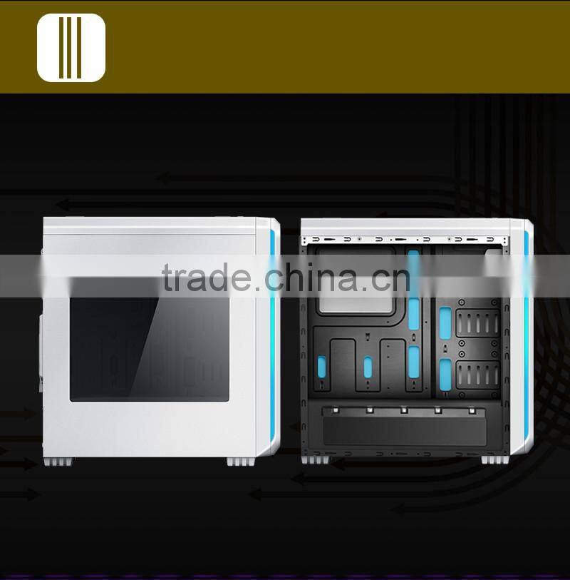 T10 aigo transparent side panel colorful LED water cooled USB3.0 HD AUDIOcomputer case