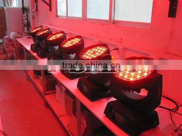 most popular 108x3w rgbw led moving head light