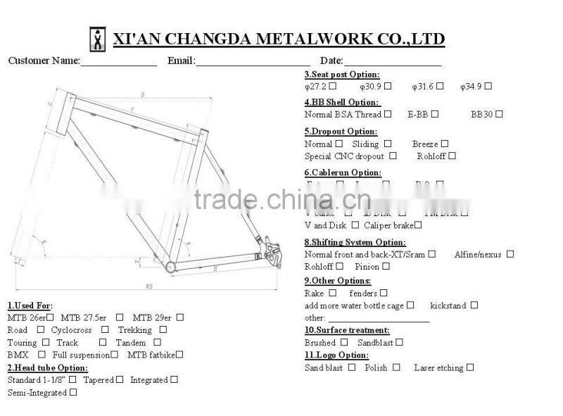 Customized high quality titanium dropouts XACD titanium dropouts made Ti bike parts dropouts